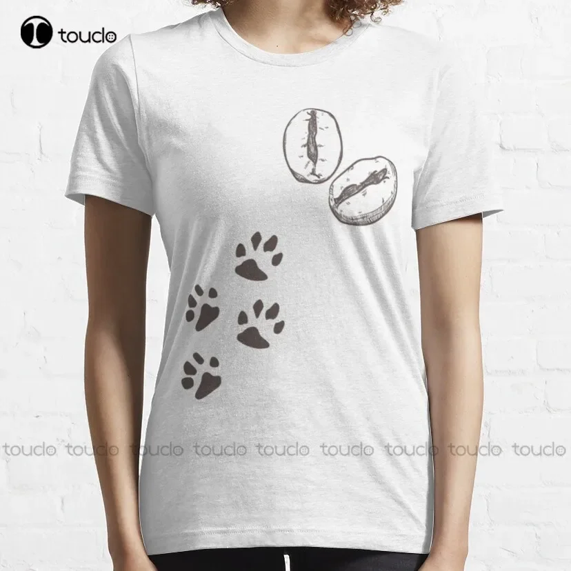 Motivated By Caffeine And Canine Classic T-Shirt Blue Shirts For Men Custom Aldult Teen Unisex Digital Printing Tee Shirts Retro