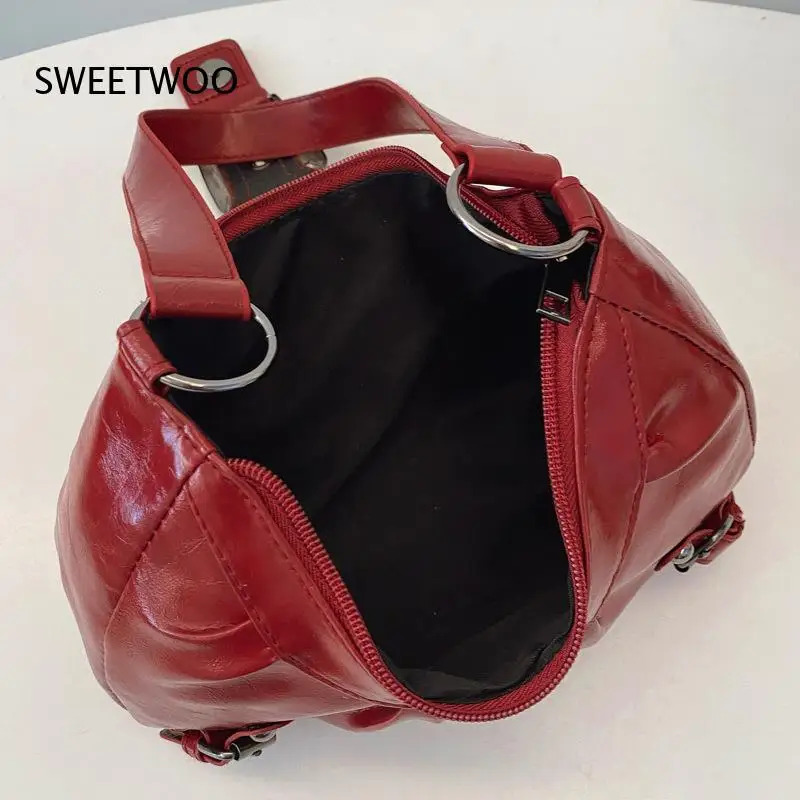 2026 Distressed Wrinkled Leather Slim Hand Bag Adjustable Crossbody Strap Casual Dating Outdoor Daily Mobile Phone Bag