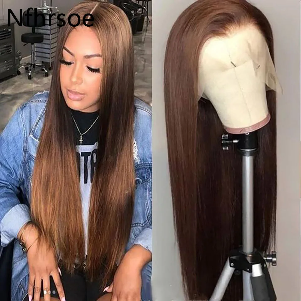 

180% Density HD Lace Frontal Wigs 13x4 Lace Front Human Hair Wigs For Women Straigh Remy Human Hair Wig Pre Plucked Glueless