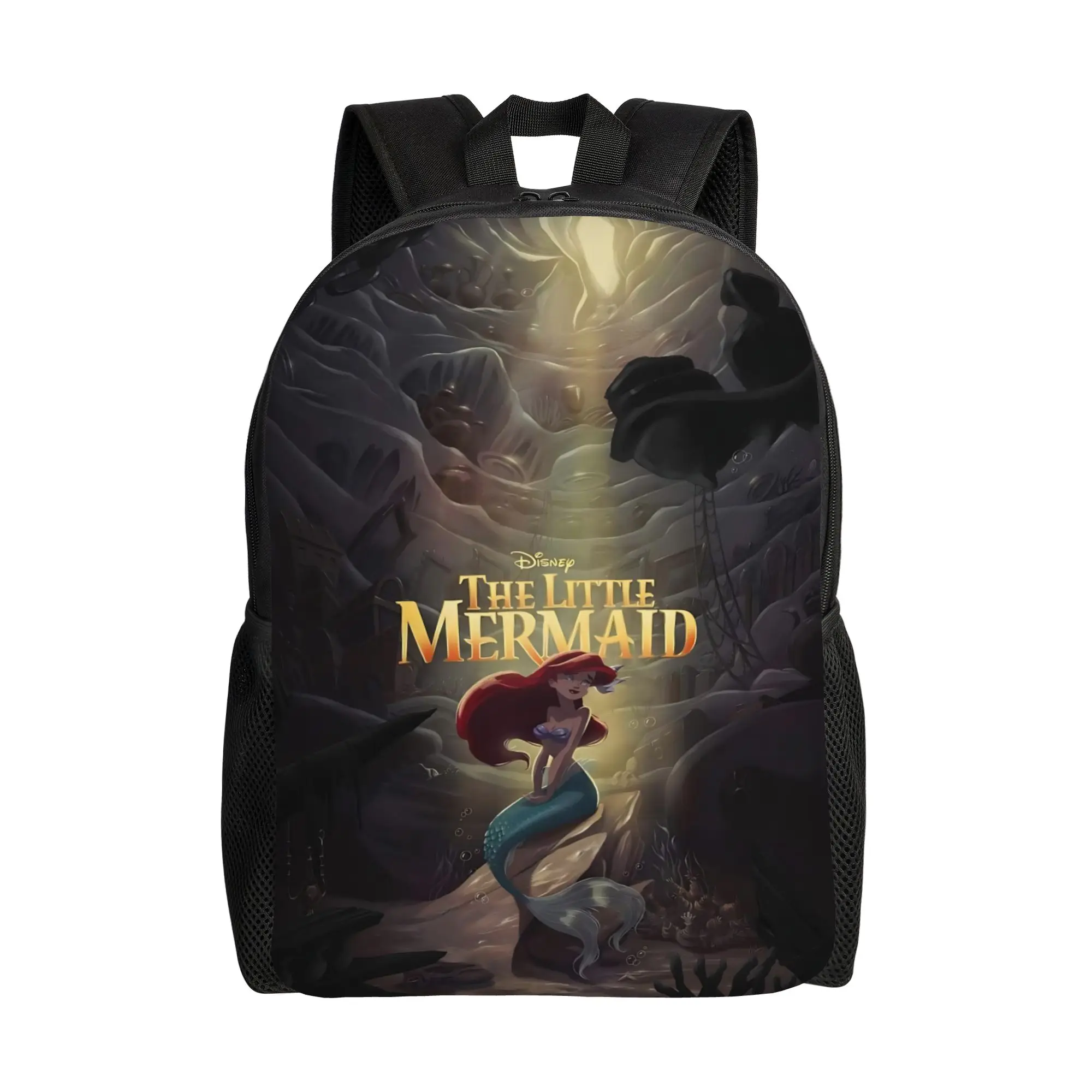 

first day of school Backpack Disney animation Daypack The Little Mermaid princess Casual Office Work Sturdy Shoulder Rucksack