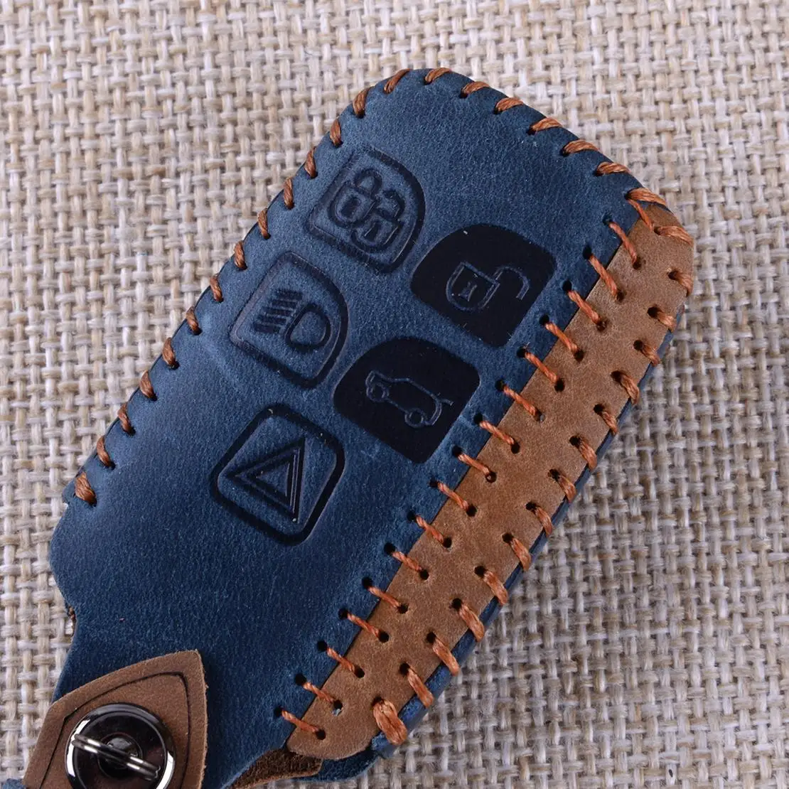 Key Fob Case Cover Holder Chain 5 Button Fit for Land Rover Discovery Range Rover Sport Evoque Velar Jaguar XE XF XJ F-PACE New view 3