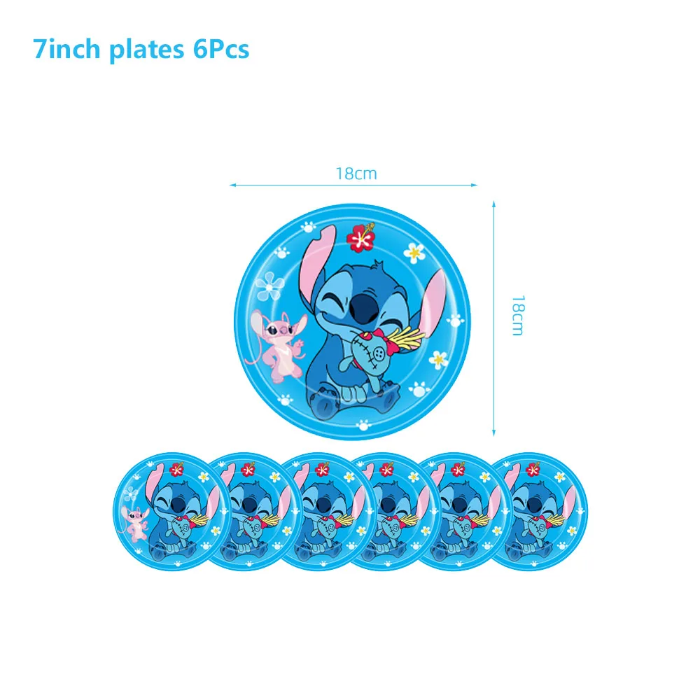 Stitch Birthday Festive Party Supplies Tableware Paper Napkin Tablecloth Plate Balloon Plate Baby Shower Girl Wedding Decoration