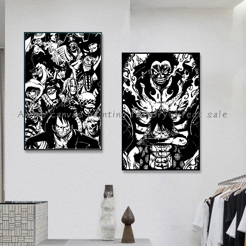 Japanische Anime ein Stück Charakter Ruffy Zoro Z Chopper Leinwand Malerei Poster Home Room Wand dekoration Malerei Wandmalerei