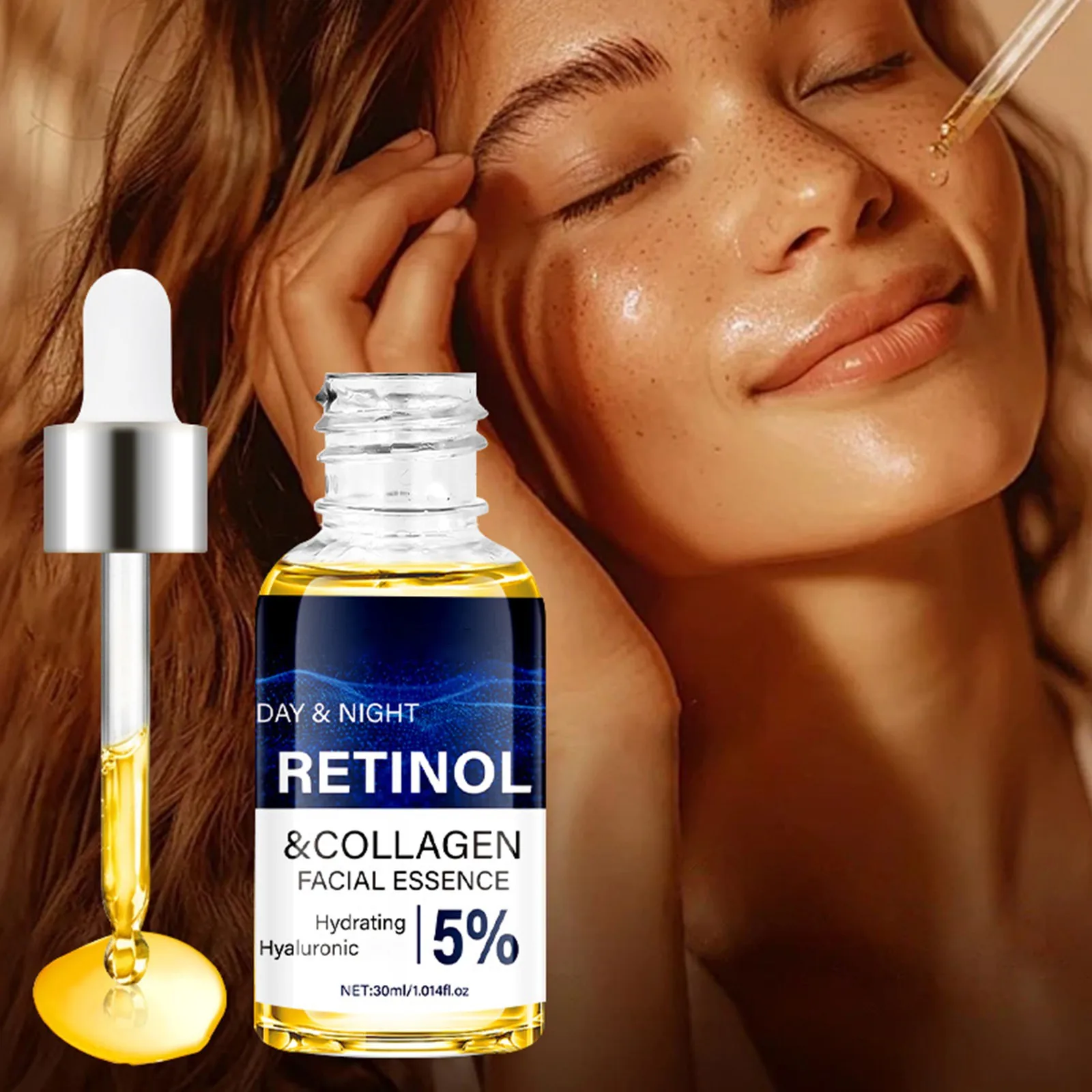 

Retinol Firming Anti-aging Anti-Fine Lines Facial Skin Care Lifting Light Wrinkle Liquid 30ml Lasting Natural Facial Care