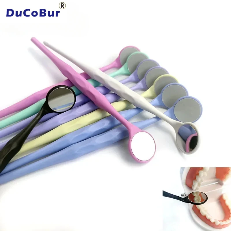 10pcs/box Dental Double-sided Oral Mirror Autoclavable Surface Inspection Reflector Handle Mouth Endoscope Dentistry Tools