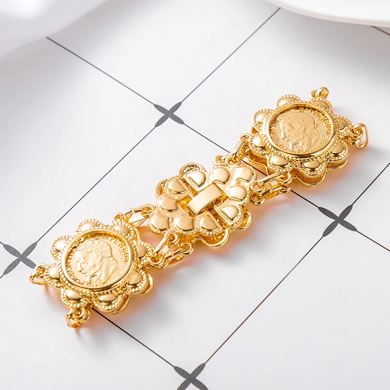 

Ornate Gold Coin-Designed Bracelet, Elegant Wedding Accessory For Ethnic Bridal Looks & Traditional Celebrations