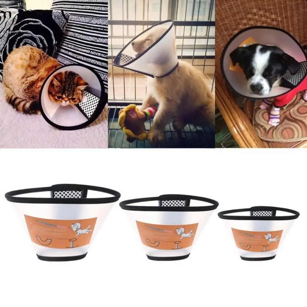 

9 Sizes Anti-bite Surgery Wound Healing Pets Protective Collar Neck Cone Recovery Elizabethan Collar Protection Cover