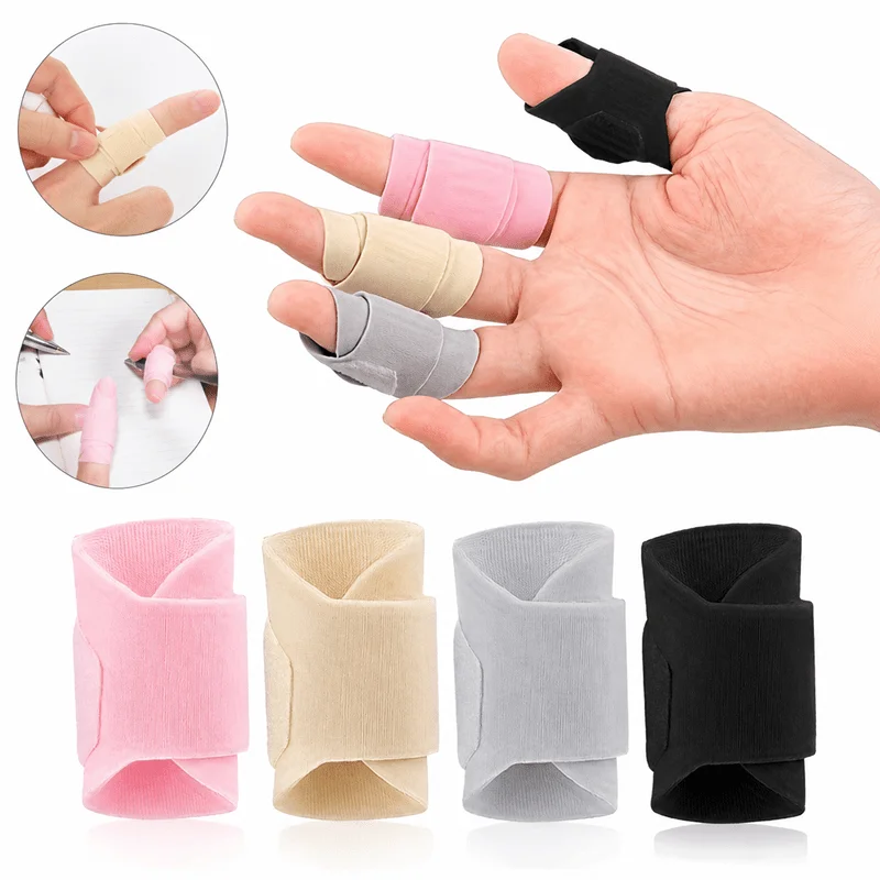3/5 Pcs Reusable Finger Sleeves, Adjustable Universal Protector for Sports & Daily Use, Random Color