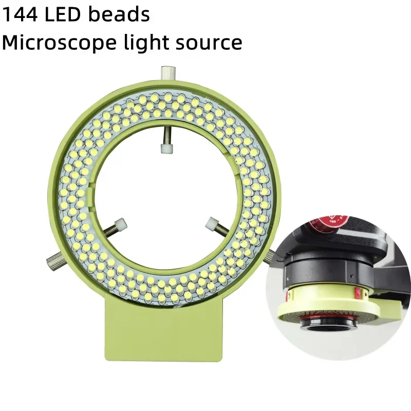 YCS Microscope Lamp 144 LED Beads Microscope Light Source With Anti-scratch Rubber For Microscope Welding Repair Fill Light