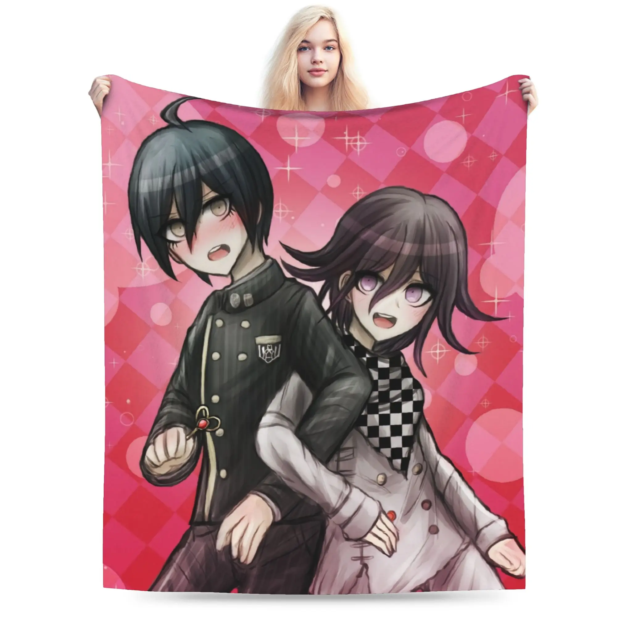 Danganronpa Flannel Blanket Winter Nagito Komaeda The Ultimate Soft Durable Throw Blanket for Boy Girl Bedspread Sofa Bed Cover