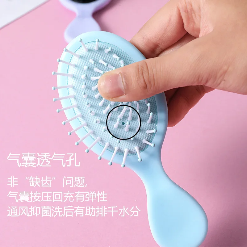 

1pcs Mini Detangler Hair Brushes Massager Anti Static Air Bag Hair Comb Wet and Dry Portable for Salon Hairdressing Tools
