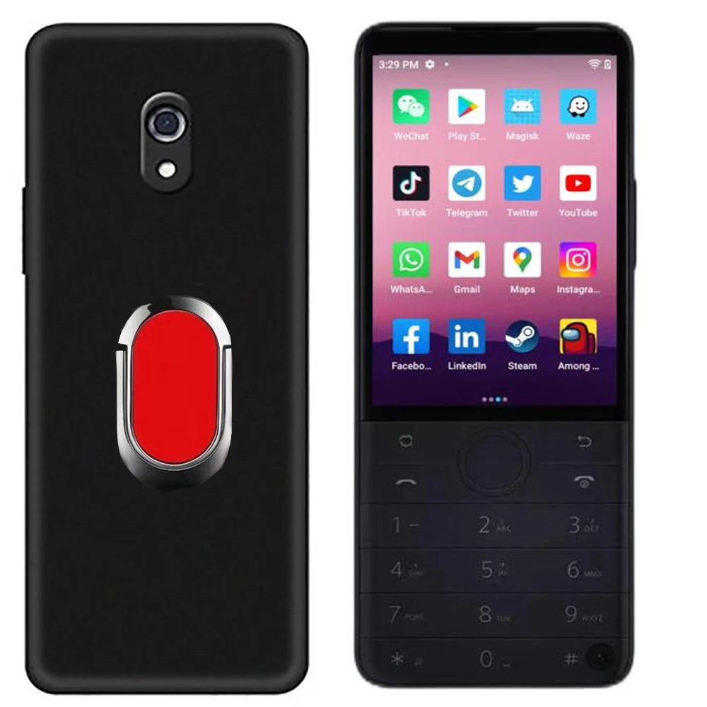 Ring Holder Case for Xiaomi Mi Qin F21 Pro Black Matte Kickstand Protective Cover for Xiaomi Mi Qin F22 Pro TPU Case