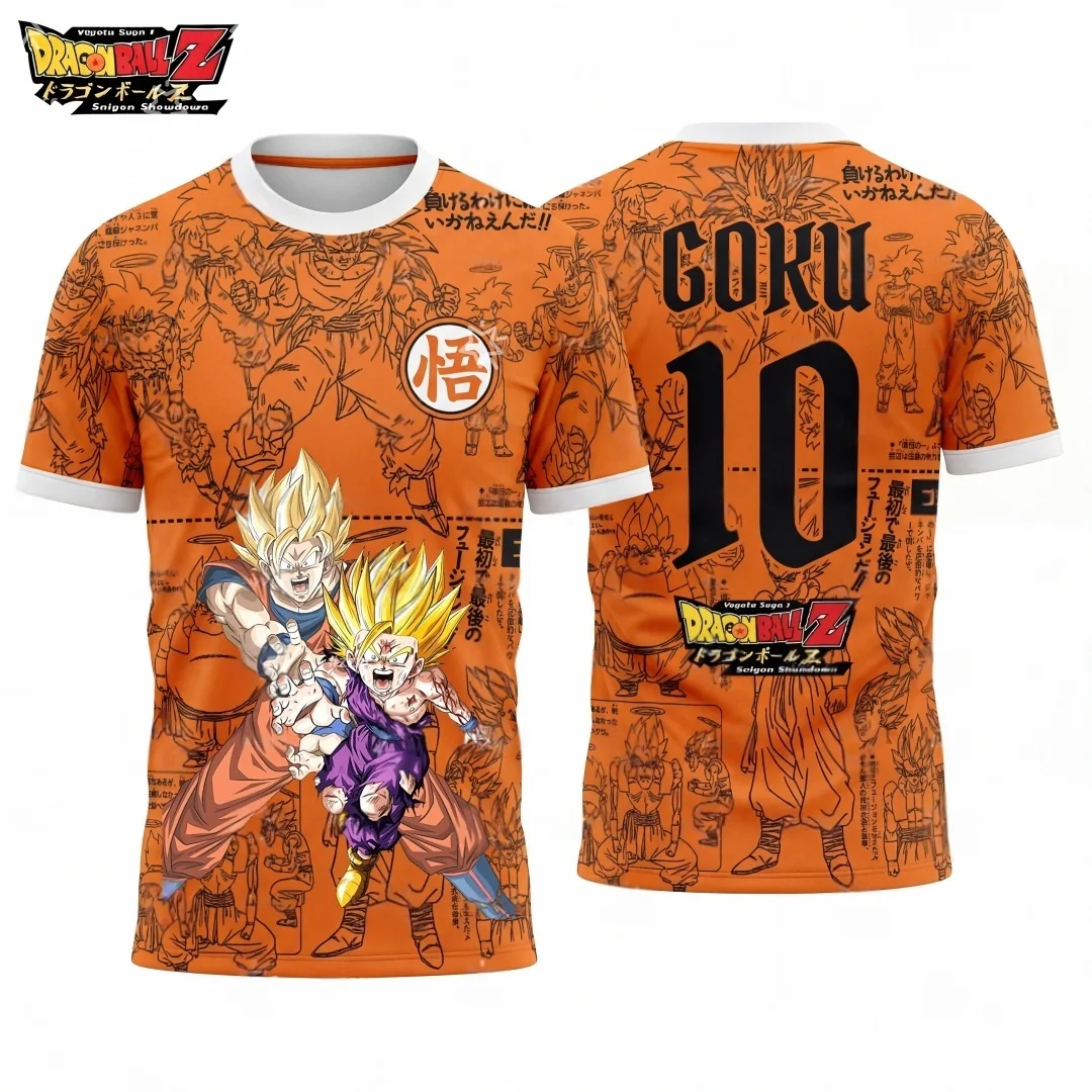 2026 Sommer Dragon Ball Retro Fitness T-Shirt Herren Oversize 3D-Druck Kurzarm Familien-Unisex Kinder-Sportshirt