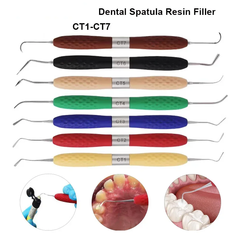 

1pc Dental Resin Filled Restorative Instrument Filler Aesthetic Restoration Knife Silicone Handle Dentistry Tools Oral Products