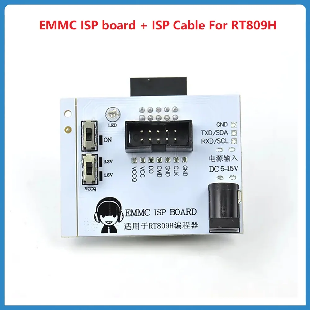 Original RT809H EMMC ISP Board Add ISP Cable Flying Wire Inline Read Write Conversion Board RT Programmer Series Dedicated