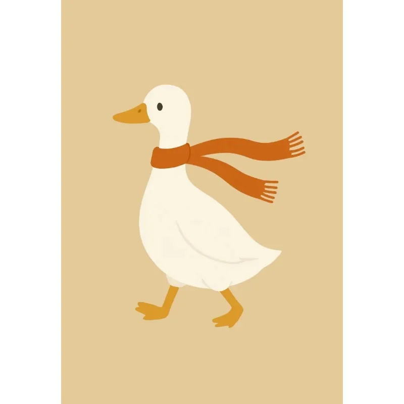 Cute Silly Goose Rocking Horse Chick Teddy Bear Blue Duck Poster Print Wall Art Pictures Canvas Painting Room Home Decor Gift