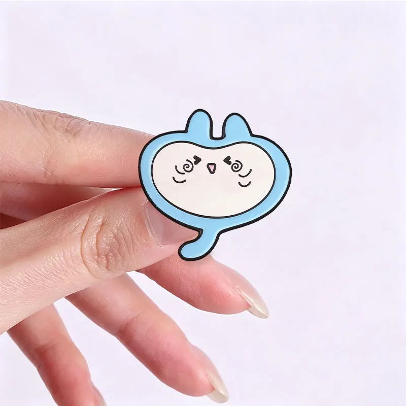 Blue Marine Creature Badges Cute Octopus Blob Monster Manta Ray Enamel Pin Cartoon Cute Sea Animal Brooch Accessories view 4