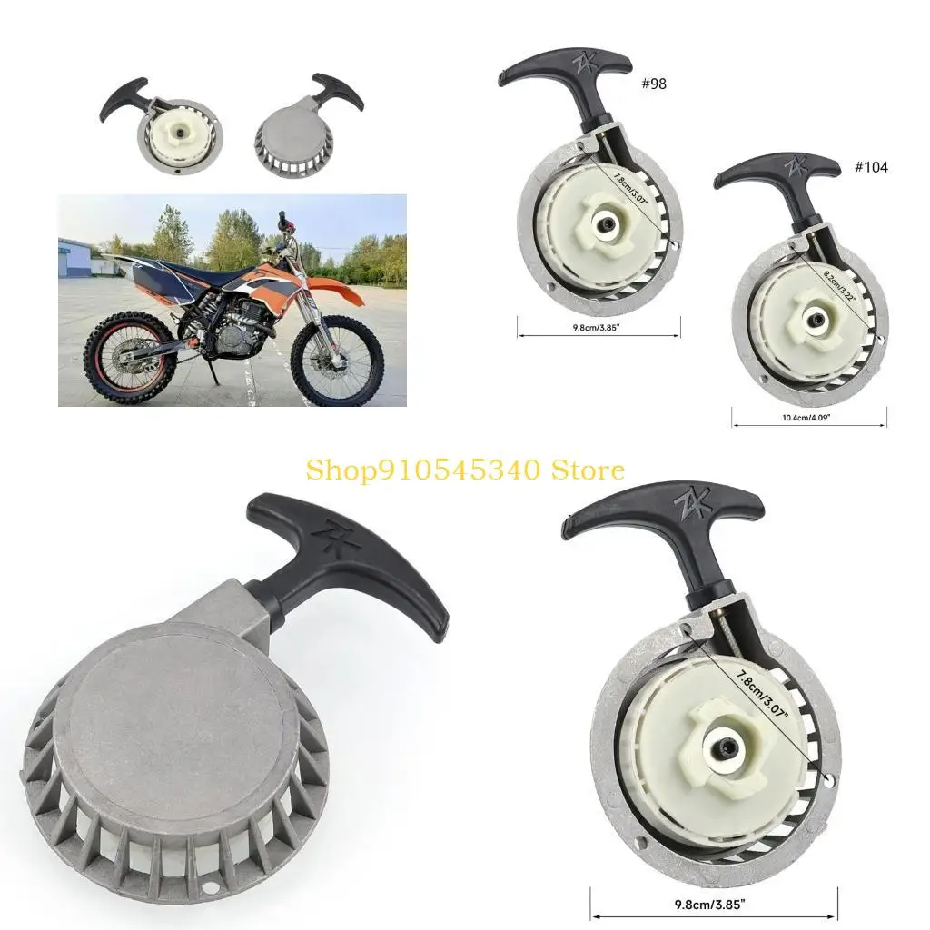 U2JA Aluminum Pull Start Recoil Starter Part Suitable For 47CC 49CC 2 Stroke Engine Motorised Motorized-Bicycle Dirt Kids ATV