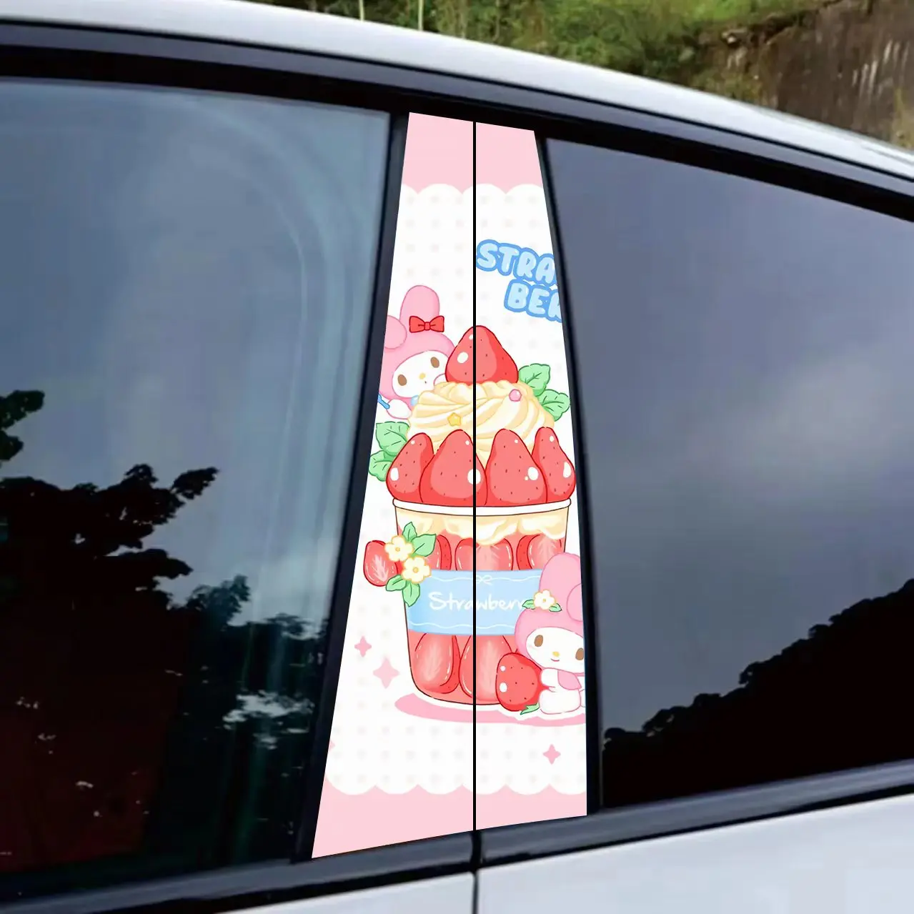 Personalized and creative coloring of stickers on the center pillars of all models of cars