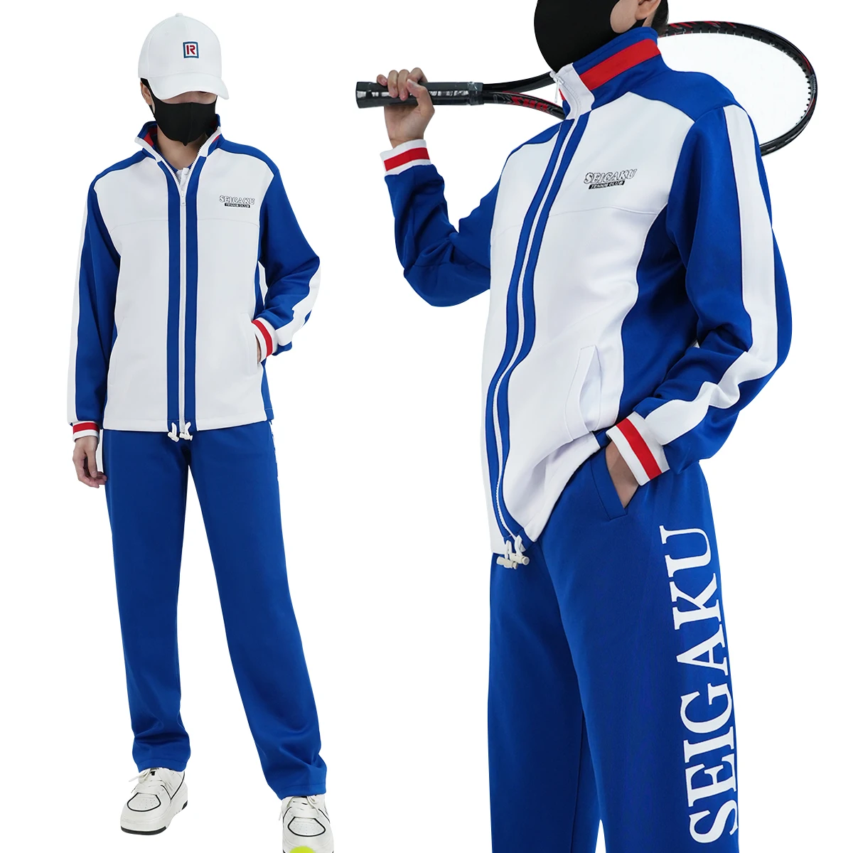 HOLOUN Il Principe del Tennis Anime Ryoma Echizen Tezuka Costume Cosplay Ricamo Maglie Seigaku Tennis Club Tuta Cappello