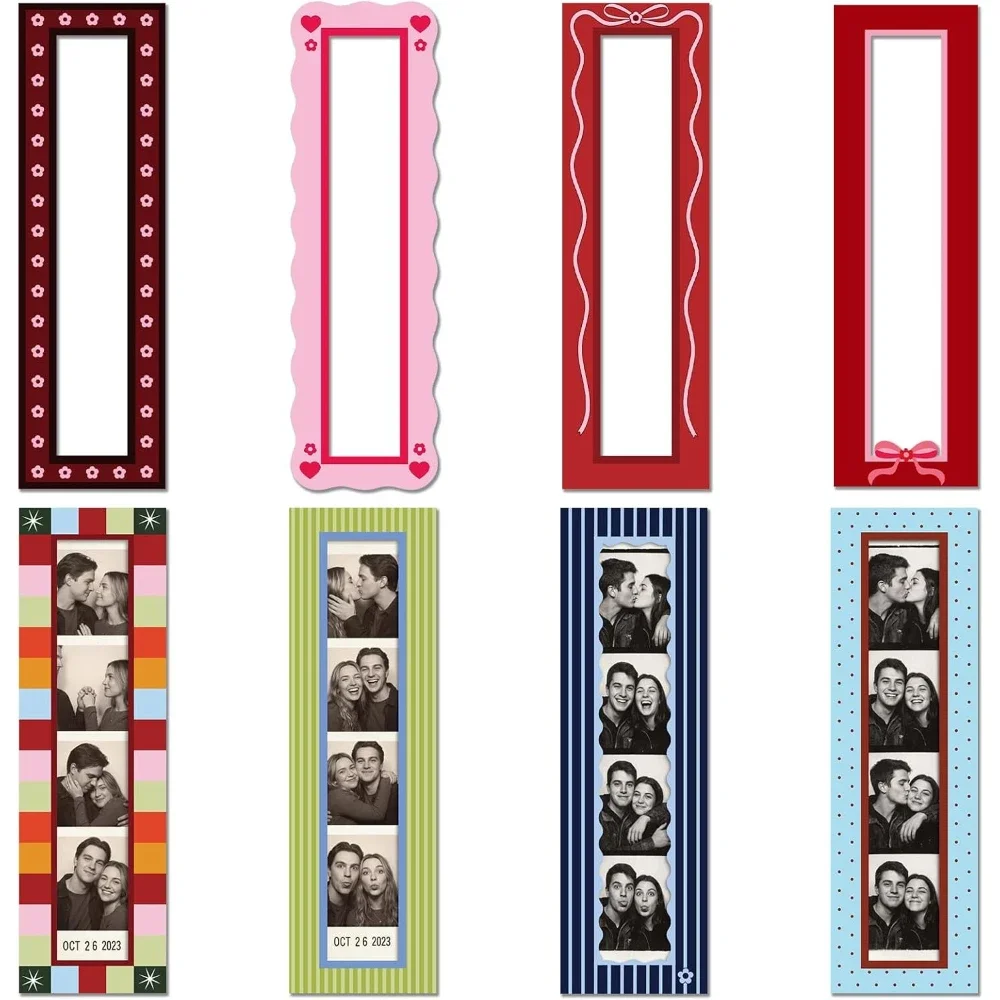 8 Stück Kühlschrankmagnet-Fotobox-Rahmen, Bunte Retro-Vertikalfotohalter, Wiederverwendbare Dekoration für Küche & Zuhause, Verschiedene Stile – Detail 9