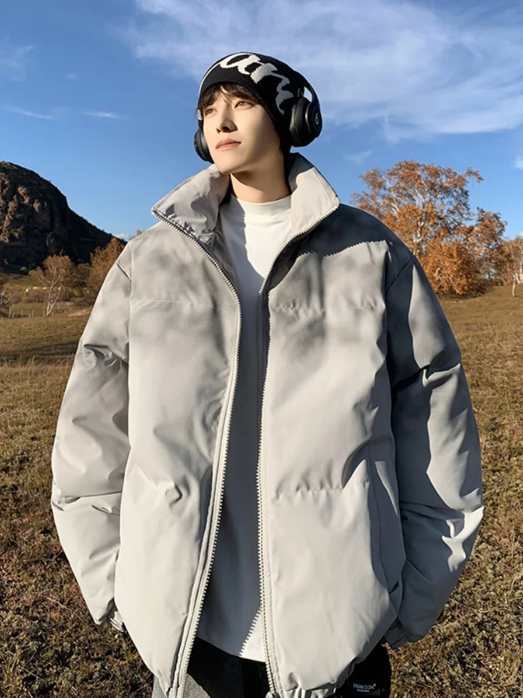 

Мужская зимняя утепленная хлопковая куртка в американском ретро-стиле с воротником-стойкой, для активного отдыха, морозостойкая, молодежная, модная, свободного кроя