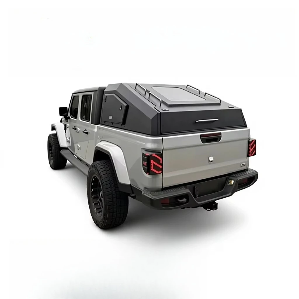 Aluminum Alloy Truck Ute Canopy for Jeep Gladiator Hilux Tacoma Manual Operation Waterproof Locking Features Camper Canopy Top