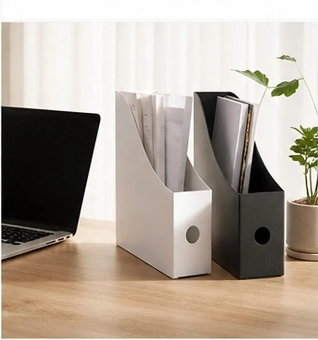 2Pcs Wear Resistant File Rack Simple Stylish Desktop File Organizer for Documents Files Magazines Newspapers Office Household