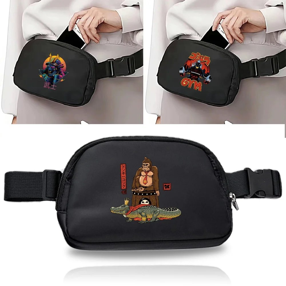 

Crossbody Bag Women Waterproof Sports Waist Bags Fanny Pack with Adjustable Strap Print Cartoon Series Fashion Running Chest Bag