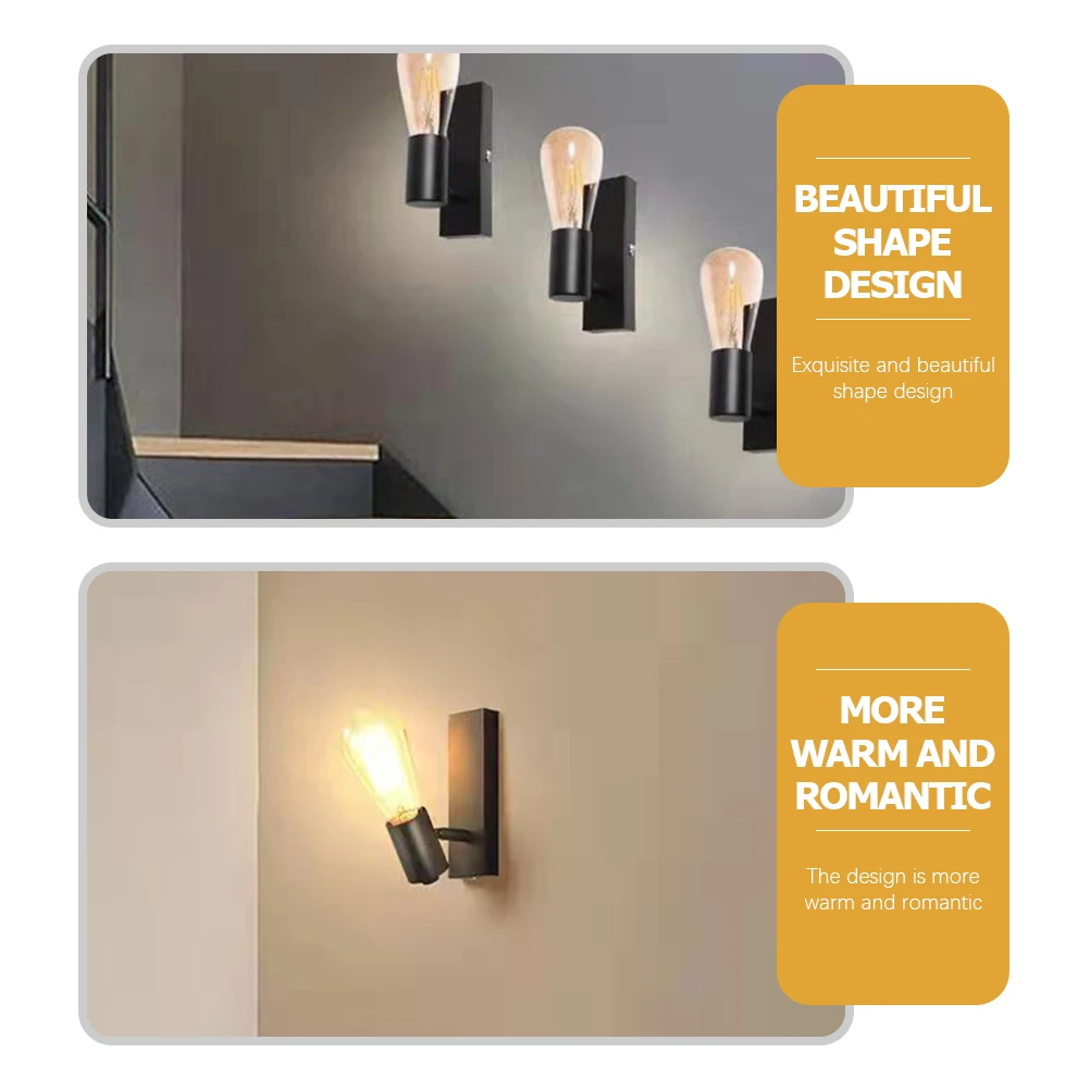 

Retro Wall Lamp Vintage Home Decor Iron Material Long Lasting Living Room Bedroom Study Stairs Simple Structure Practical