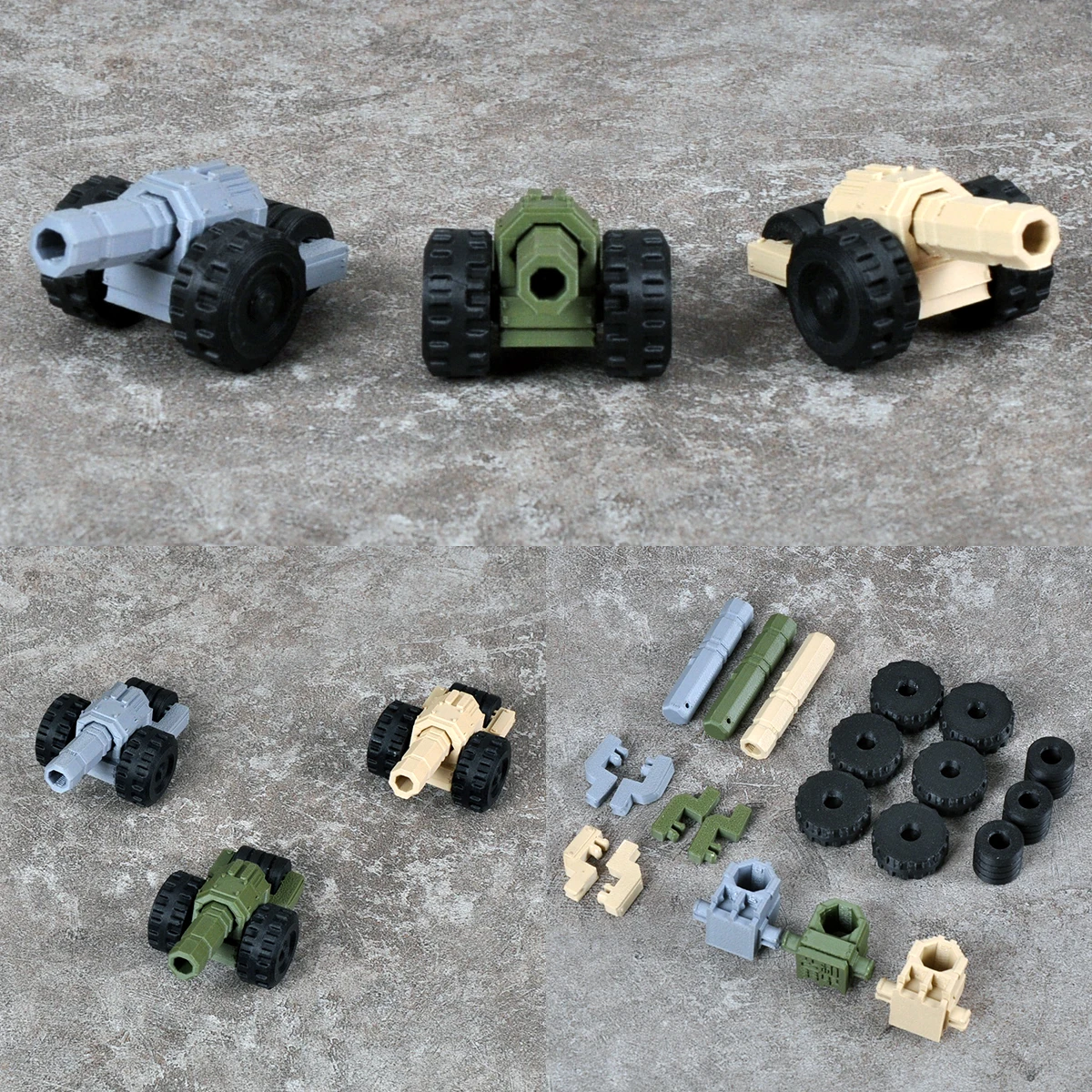 

Набор для сборки: статическая пластиковая пушка, артиллерийская установка, гаубица, 3 шт.