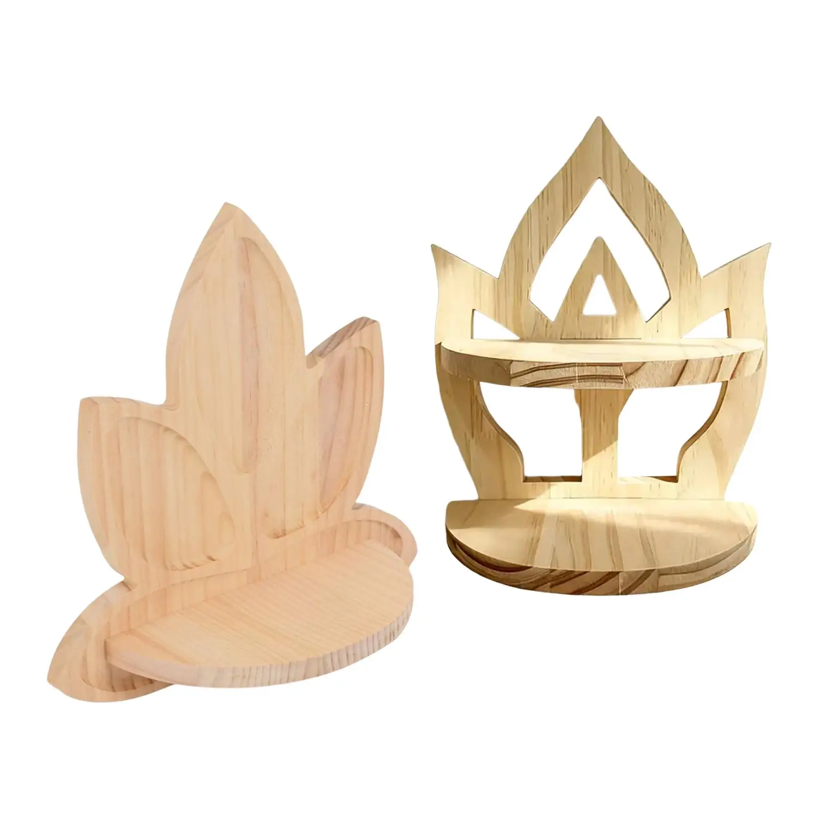 Wooden Wall Shelf Trinket Storage Rack Wall Display Organizer Shelf for Bedroom, Living Room Decor