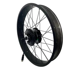 Bafang-Front Motor Wheel for Fat Bike 48V, 750W, 20*4.0, 24*4.0, 26*4.0 in, 135mm Dropout