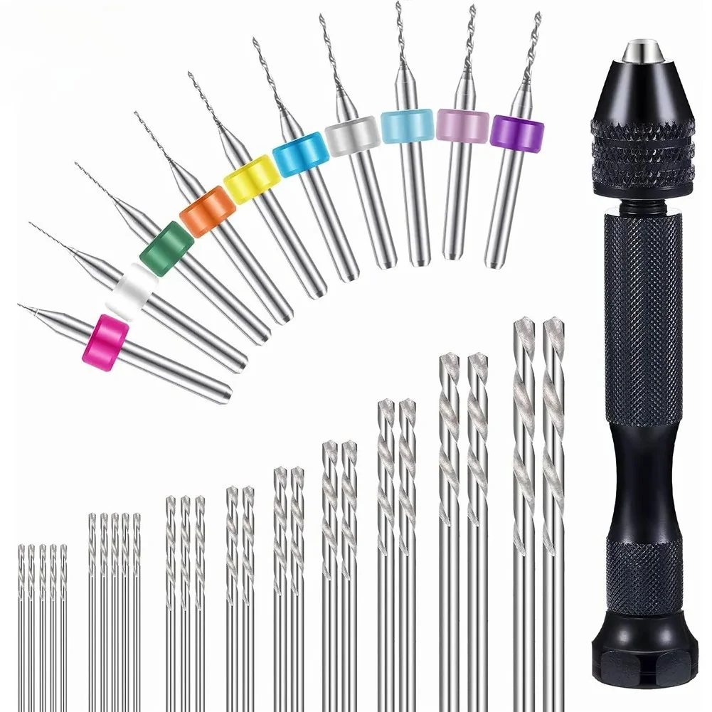 Pin Vice Micro - Ensemble de 36 micro-forets 0,3-1,2 mm,