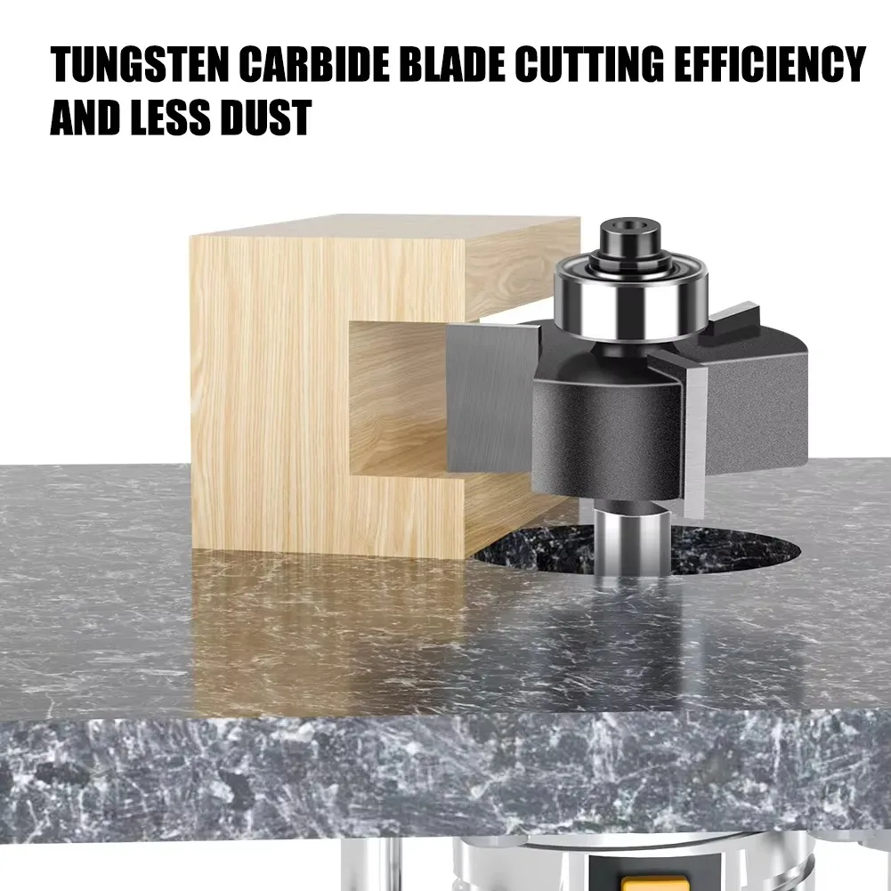 1pc 6mm 1/4 "Shank Three-edge Ball T-milling Router Bit Door Set Begonia Angle Milling Router Bit Woodworking Milling Router Bit