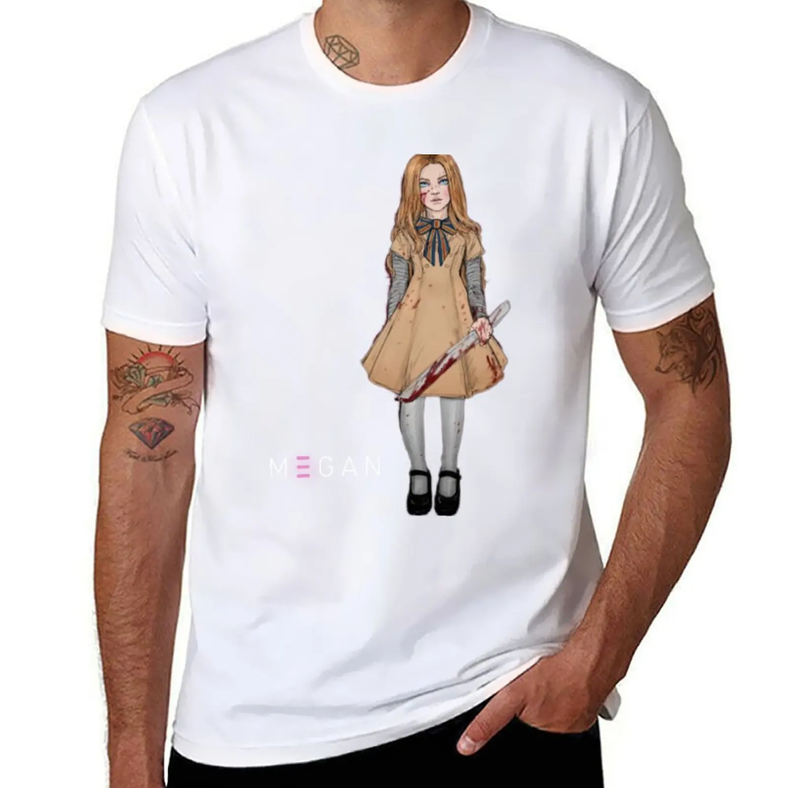

M3gan T-Shirt man t shirt heavy cotton g man t shirts for men T-Shirt