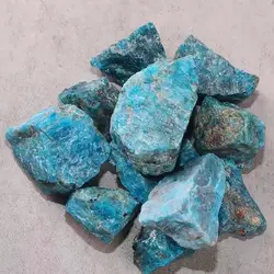 100% Natural Primary Blue Apatite Coarse Ore Crystal Gravel Mineral Irregular Decorative Crystal Raw Stone Ornaments