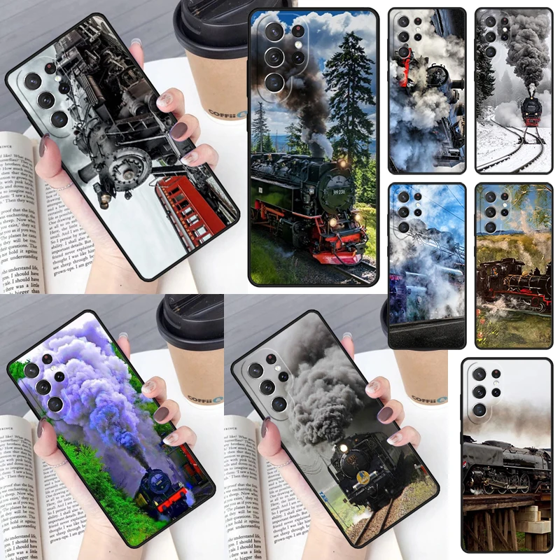 Train Steam Engine Phone Case for Samsung Galaxy S26 Ultra S25 S24 S23 S22 S21 S20 Note10 Plus FE Cover
