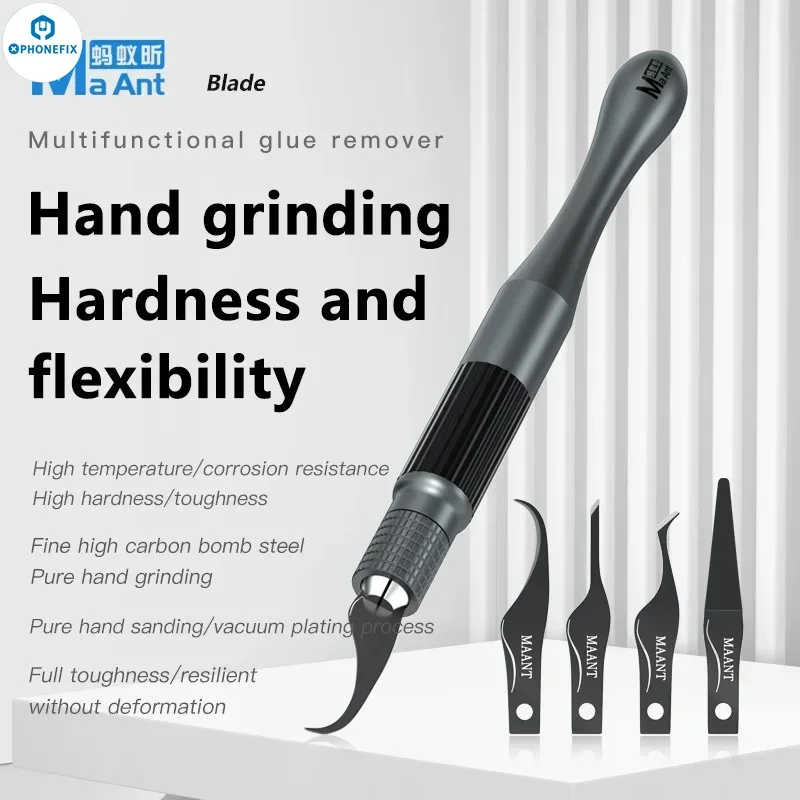 MaAnt Precise Gule Remove Balde Black Handle Grind Hardness Pry Knife For Phone Motherboard CPU IC Edge Disassemble Repair Tool