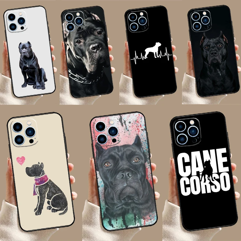 Italian Cane Corso Mastiff Dogs Cover For iPhone 13 12 Mini 11 14 15 16 Pro Max XS X XR 7 8 14 15 16 Plus Phone Case