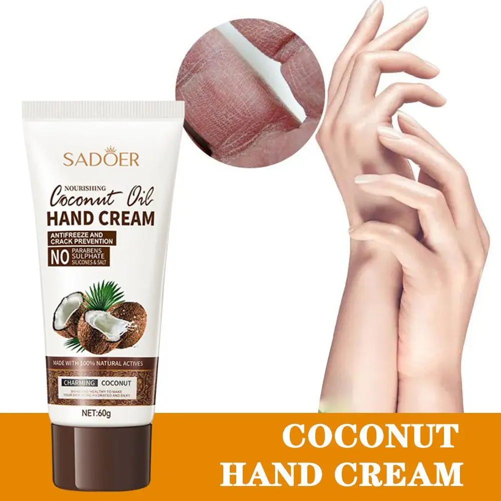 Extracto de coco hidratante, blanqueamiento, prevención, calmante para manos, hidratación de manos, cuidado de otoño, crema W0E0