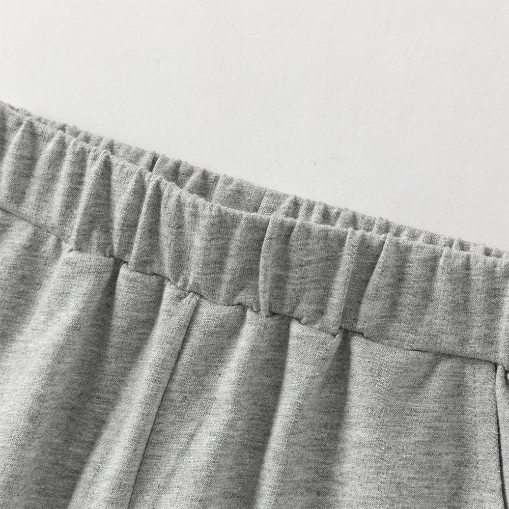 데이브 벨라 어린이 바지 여름 봄 순면 소녀 니트 바지 신축성 있는 허리 캐주얼 야외 어린이 의류 DB1260626