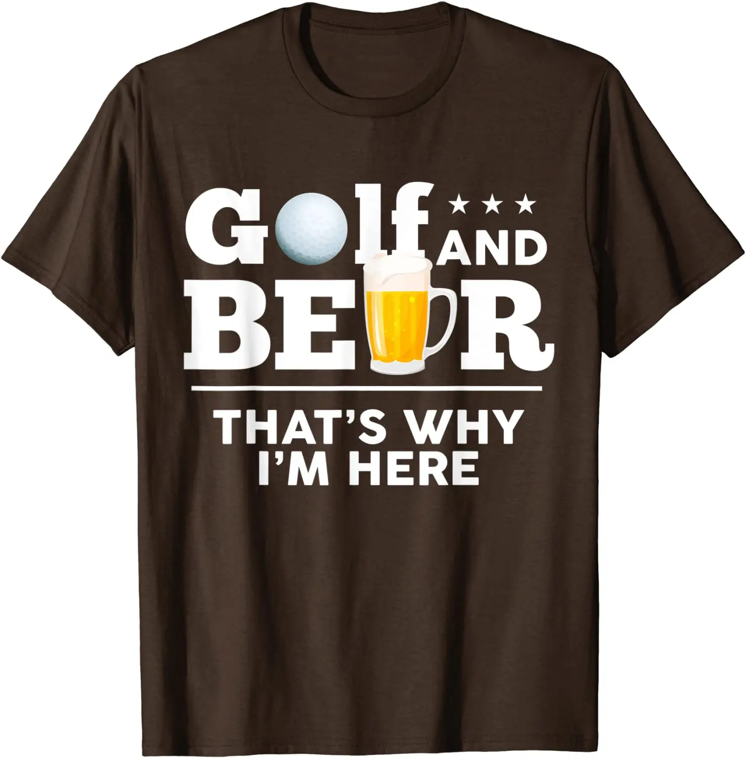 Golf and Beer Joke Dad Funny Fathers Day Drinking Birthday T-Shirt T Shirt Print Oversized Mens Tees Print Cotton