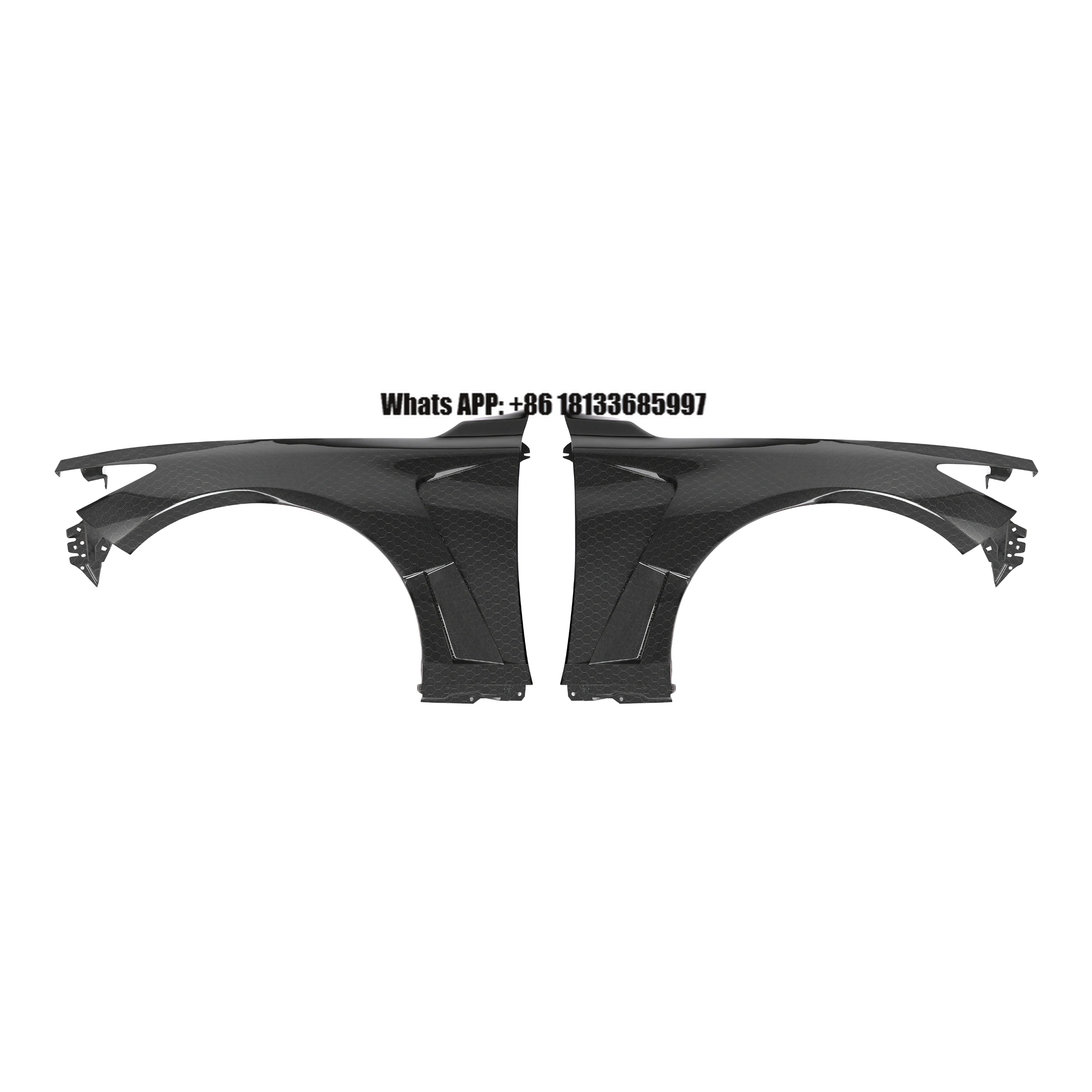 

Real Carbon Fiber Football Pattern Double-hole Style Side Fenders for Infiniti Q50 Q50L 2014-2020 Car Body Kit Bumper Fenders
