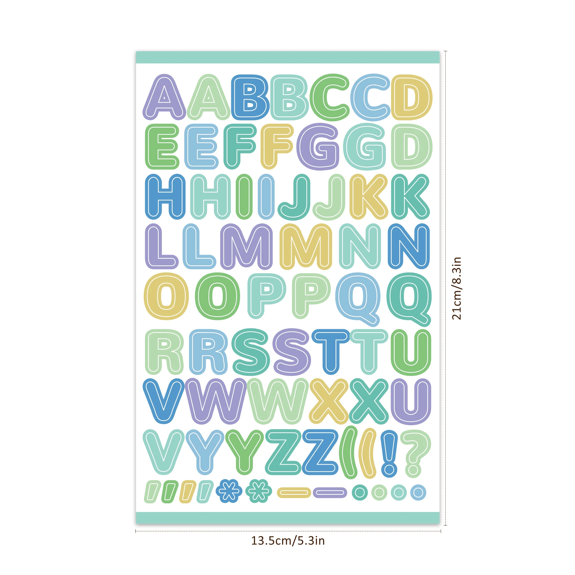 1700+ Pcs Colorful Number Alphabet Stickers, 30 Sheets Self-Adhesive Mini Letter Stickers for DIY Crafts, Cards, Notebook view 2
