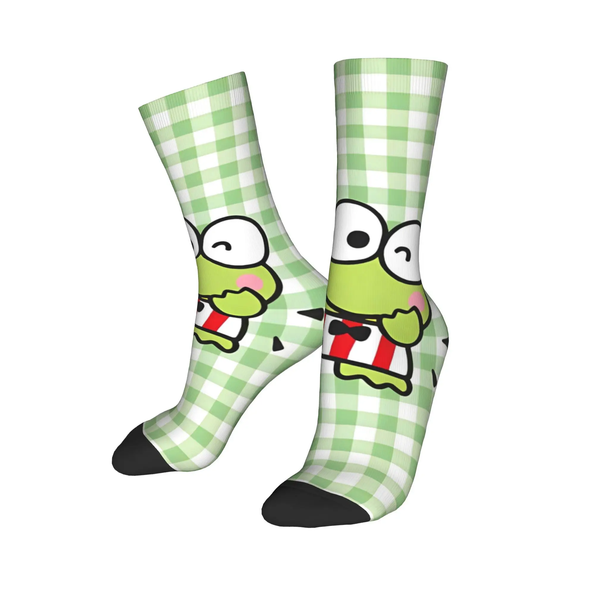 Модные мужские носки Crazy Sanrio Frog Keroppi, носки из полиэстера, спортивные женские носки с героями мультфильмов, весна-лето, осень-зима