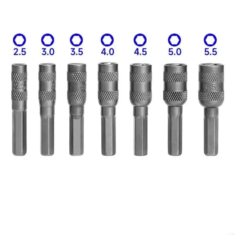 7pcs Impact Drill Dopte Driver для быстрой надежной обработки винтов