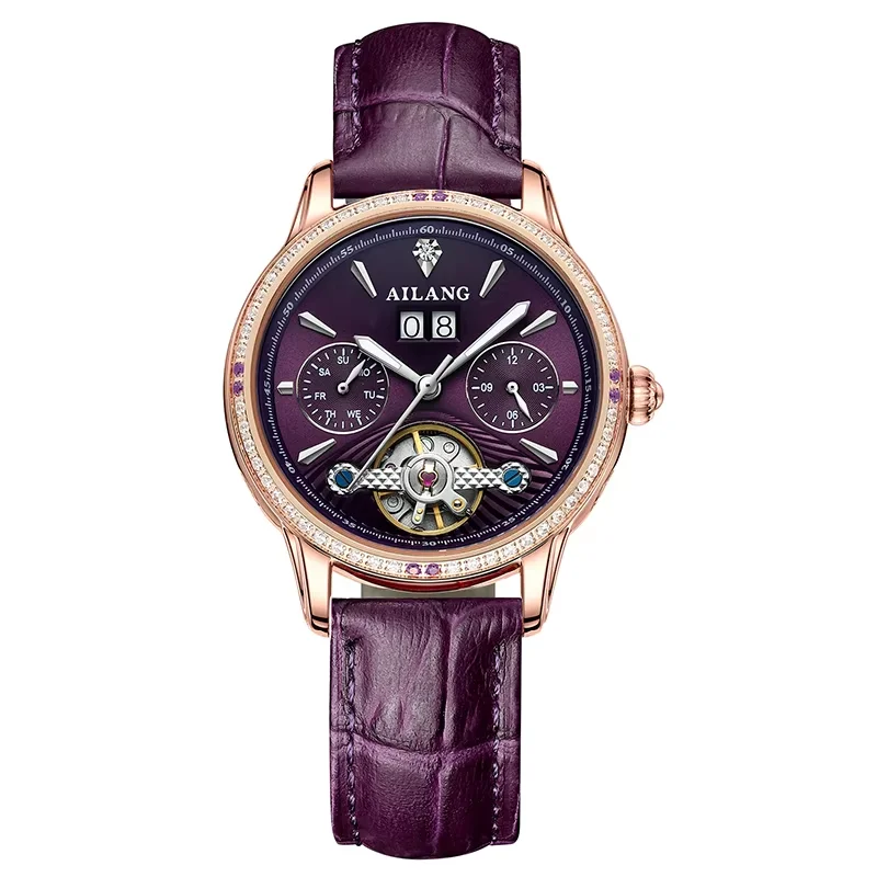 AILANG Original Hollow-out Watch Women's Luxury Automatic Mechanical Watch Birthday Gift for Women