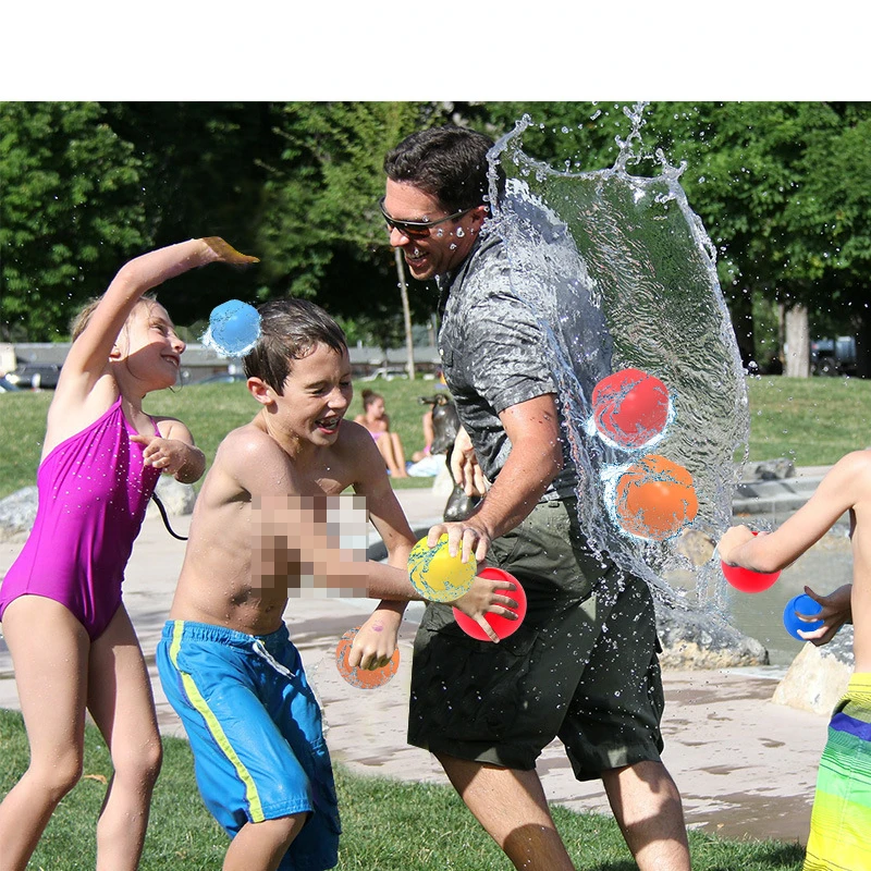 Juguetes de agua de verano para niños, globos de explosión de Pegamento de silicona para batallas de agua, bolas de salpicaduras, se pueden reutilizar y llenar rápidamente