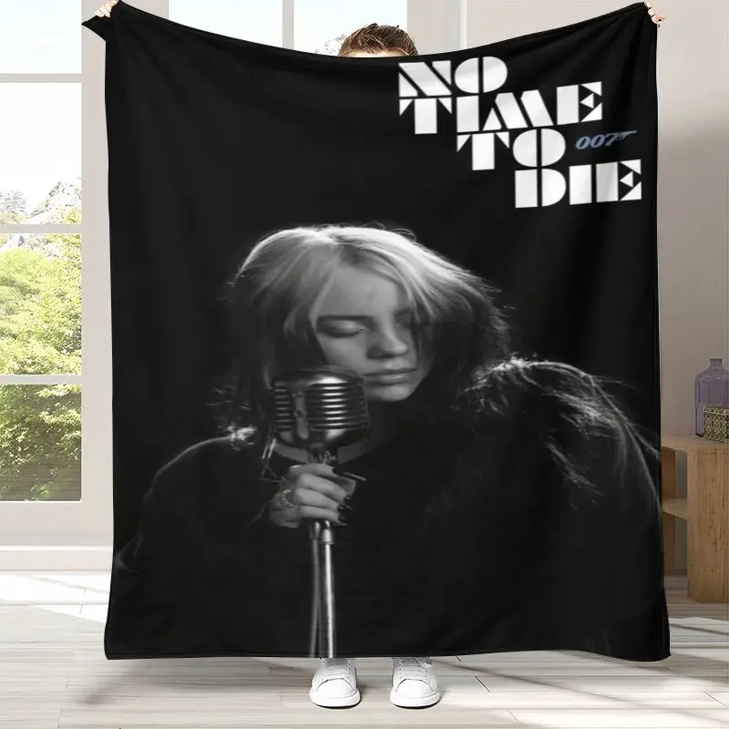 3D Billie Eilish Style Grunge Music Corner Flannel Throw Blanket,Cozy Warm Blanket for Bed,Sofa,Living Room,Picnic,Home Decor
